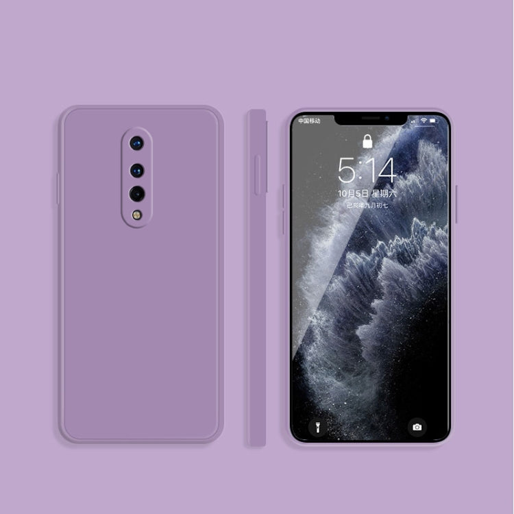 For OnePlus 8 Solid Color Imitation Liquid Silicone Straight Edge Dropproof Full Coverage Protective Case