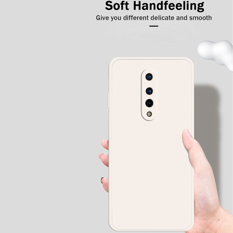 For OnePlus 8 Solid Color Imitation Liquid Silicone Straight Edge Dropproof Full Coverage Protective Case