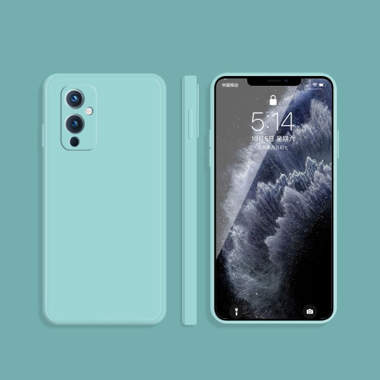 For OnePlus 9 Solid Color Imitation Liquid Silicone Straight Edge Dropproof Full Coverage Protective Case