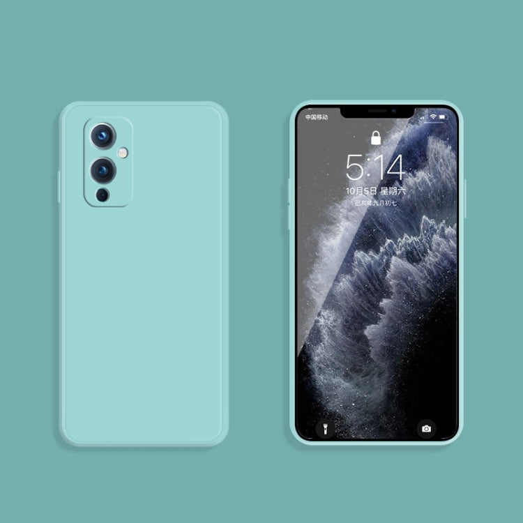 For OnePlus 9 Solid Color Imitation Liquid Silicone Straight Edge Dropproof Full Coverage Protective Case