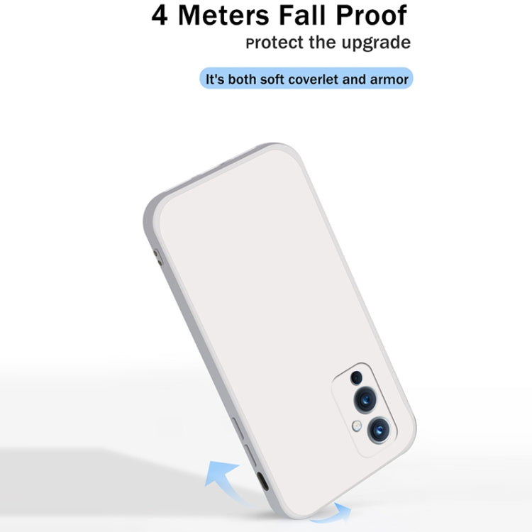 For OnePlus 9 Solid Color Imitation Liquid Silicone Straight Edge Dropproof Full Coverage Protective Case