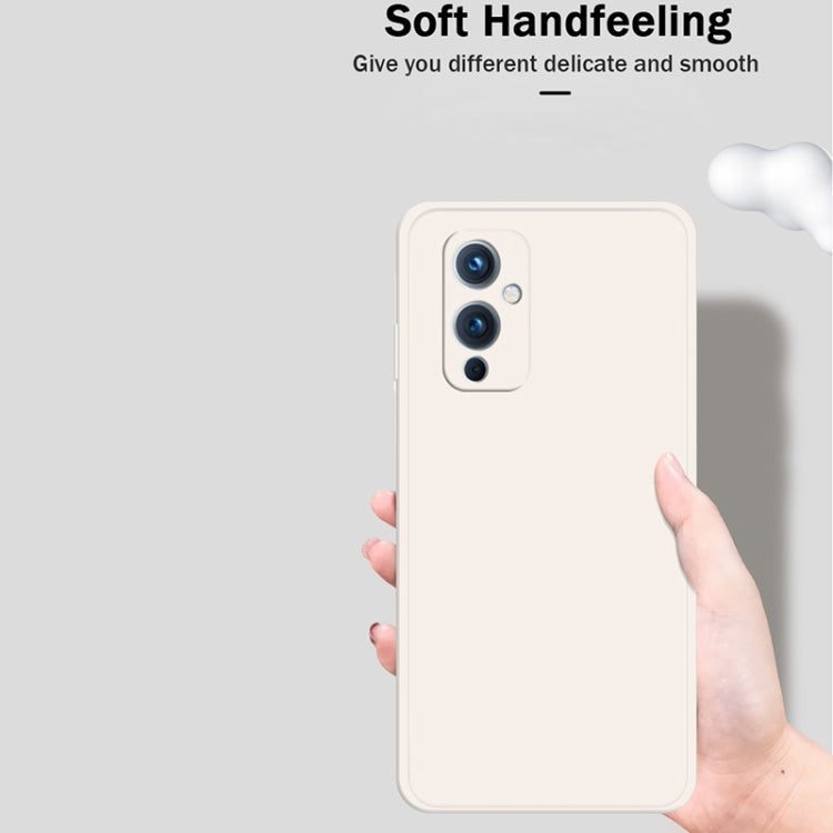 For OnePlus 9 Solid Color Imitation Liquid Silicone Straight Edge Dropproof Full Coverage Protective Case