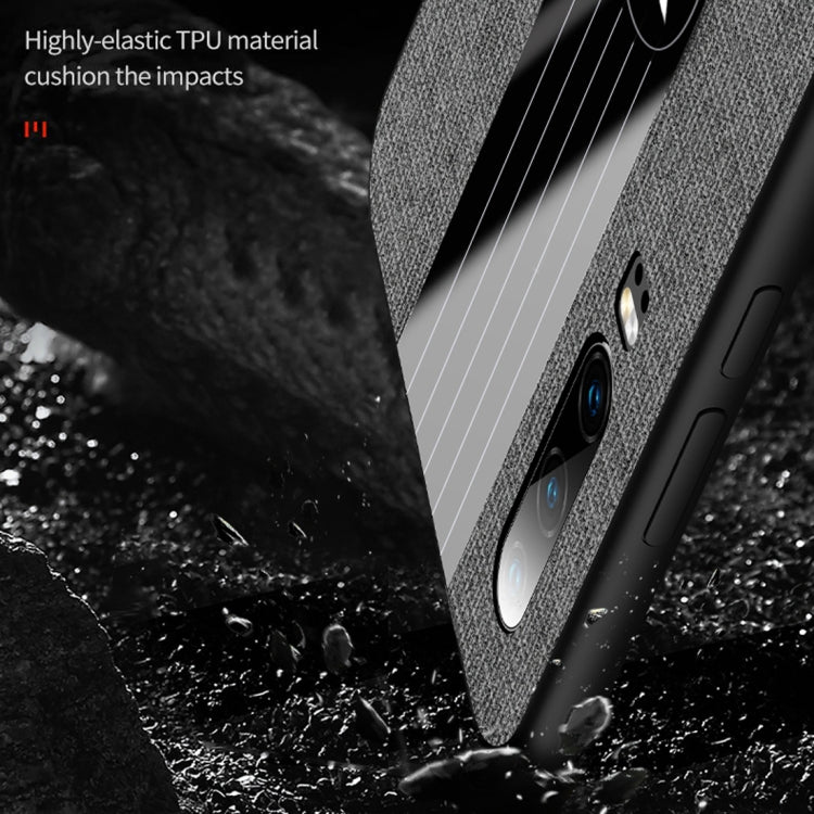 For Huawei P30 Pro XINLI Stitching Cloth Textue Shockproof TPU Protective Case with Ring Holder