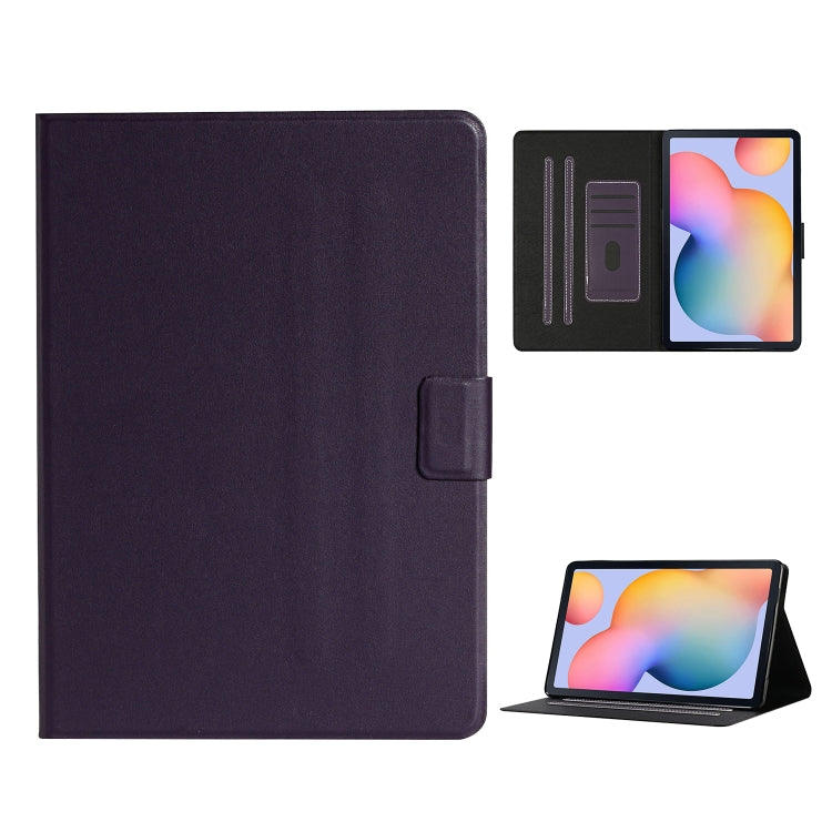 For Samsung Galaxy Tab A7 Lite 8.7 (2021) T220 Pure Color Horizontal Flip Leather Case with Card Slots & Holder & Lanyard