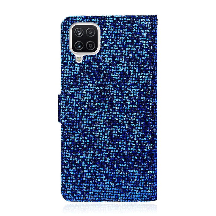 For Samsung Galaxy A22 4G Glitter Powder Horizontal Flip Leather Case with Card Slots & Holder & Lanyard