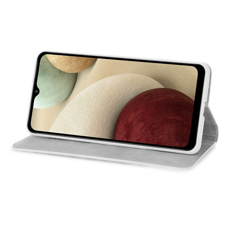 For Samsung Galaxy A22 4G Glitter Powder Horizontal Flip Leather Case with Card Slots & Holder & Lanyard