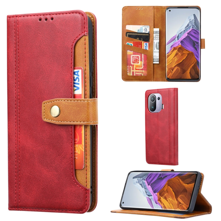 For Xiaomi Mi 11 Pro Calf Texture Double Fold Clasp Horizontal Flip Leather Case with Photo Frame & Holder & Card Slots & Wallet