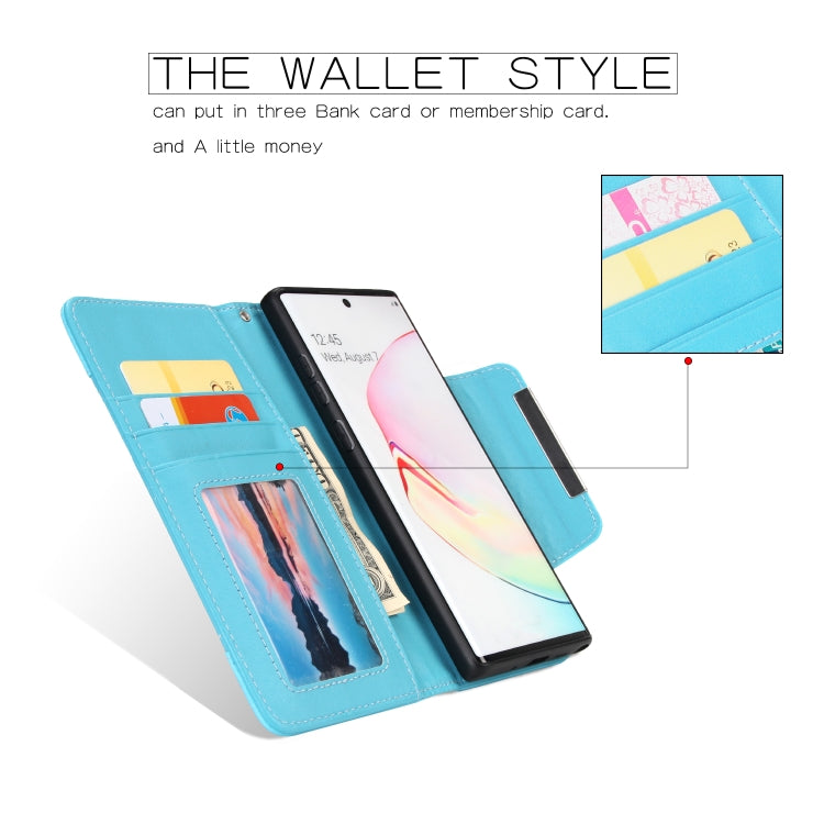 For Samsung Galaxy Note10 / Note10 5G Litchi Texture Horizontal Flip Buckle Detachable Magnetic PU Leather Case with Card Slots & Wallet & Photo Frame
