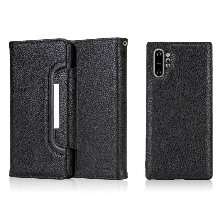 For Samsung Galaxy Note10+/Note10+ 5G Litchi Texture Horizontal Flip Buckle Detachable Magnetic PU Leather Case with Card Slots & Wallet & Photo Frame