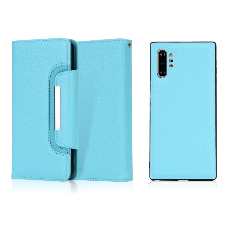 For Samsung Galaxy Note10+/Note10+ 5G Litchi Texture Horizontal Flip Buckle Detachable Magnetic PU Leather Case with Card Slots & Wallet & Photo Frame