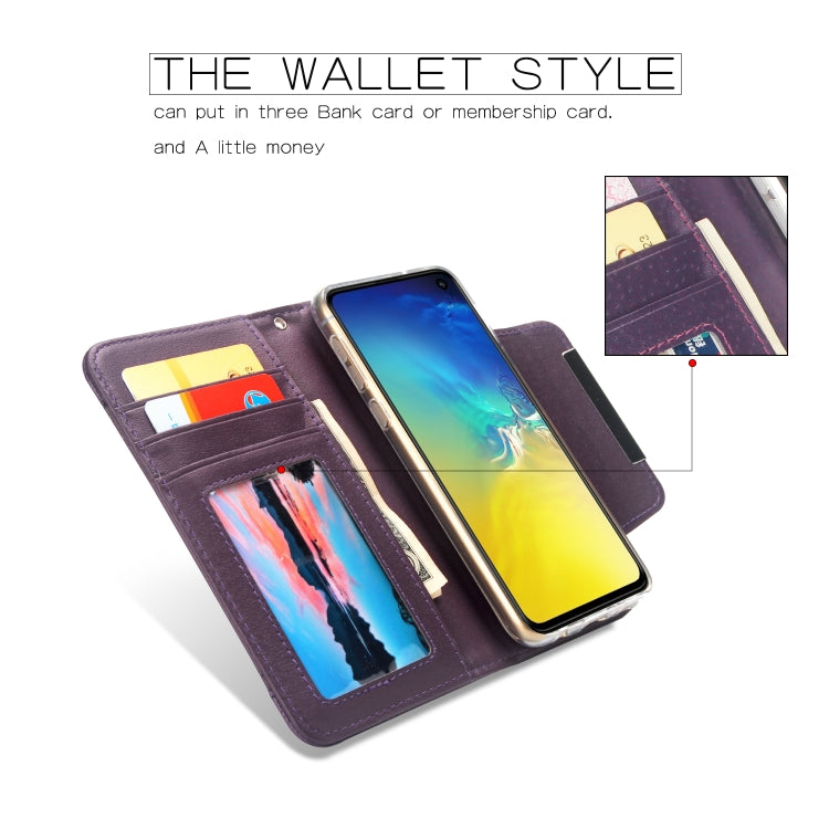 For Samsung Galaxy S10e Litchi Texture Horizontal Flip Buckle Detachable Magnetic PU Leather Case with Card Slots & Wallet & Photo Frame