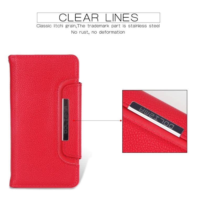 For Samsung Galaxy S10+ Litchi Texture Horizontal Flip Buckle Detachable Magnetic PU Leather Case with Card Slots & Wallet & Photo Frame