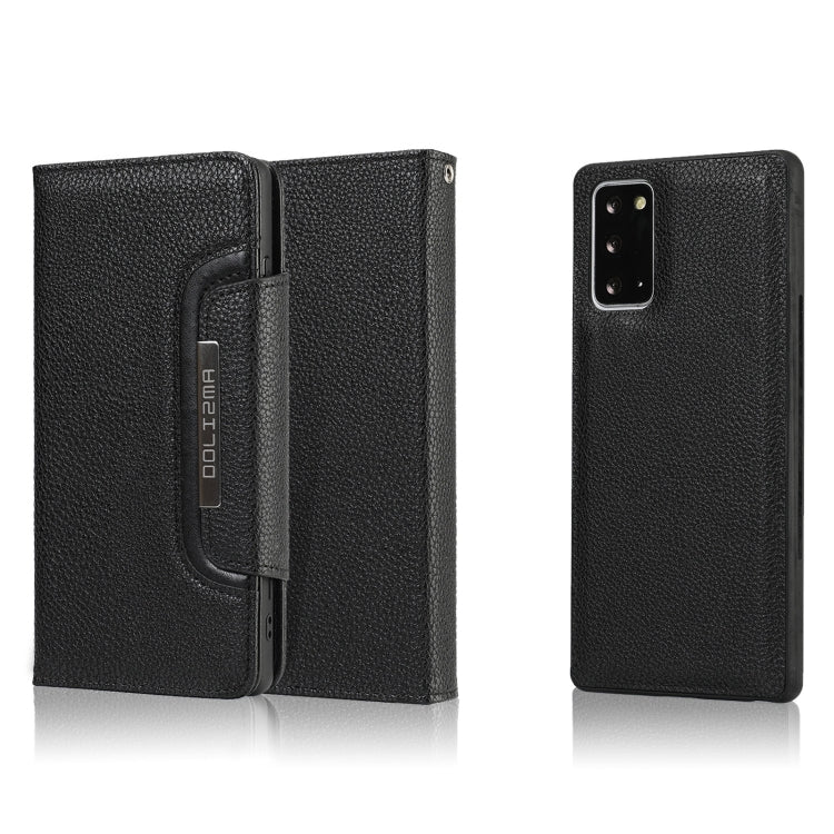 For Samsung Galaxy S20 FE Litchi Texture Horizontal Flip Buckle Detachable Magnetic PU Leather Case with Card Slots & Wallet & Photo Frame