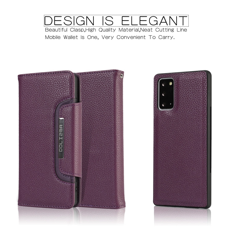 For Samsung Galaxy S20 FE Litchi Texture Horizontal Flip Buckle Detachable Magnetic PU Leather Case with Card Slots & Wallet & Photo Frame