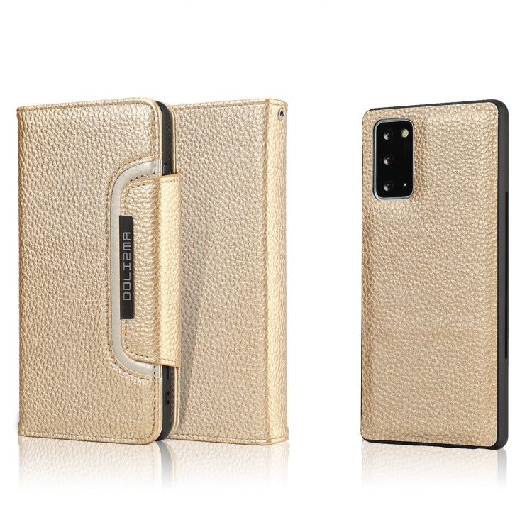 For Samsung Galaxy S20 FE Litchi Texture Horizontal Flip Buckle Detachable Magnetic PU Leather Case with Card Slots & Wallet & Photo Frame