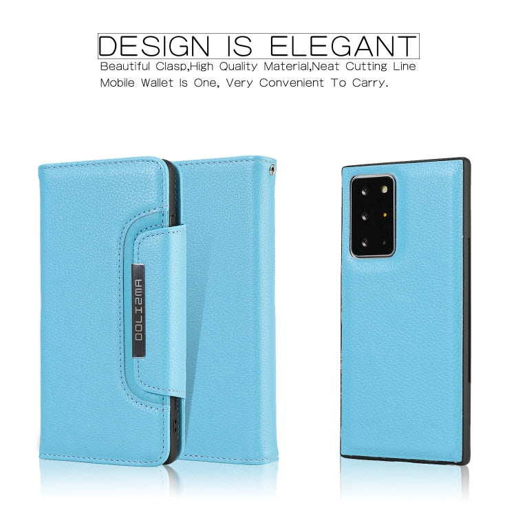 For Samsung Galaxy Note20 Ultra Litchi Texture Horizontal Flip Buckle Detachable Magnetic PU Leather Case with Card Slots & Wallet & Photo Frame