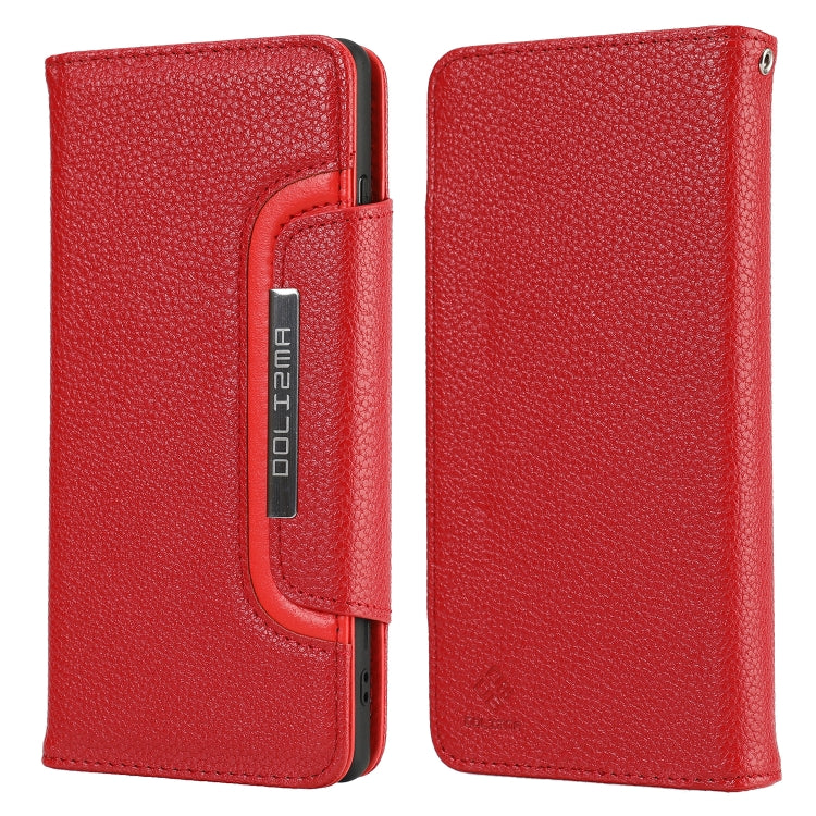 For Samsung Galaxy S21 5G Litchi Texture Horizontal Flip Buckle Detachable Magnetic PU Leather Case with Card Slots & Wallet & Photo Frame