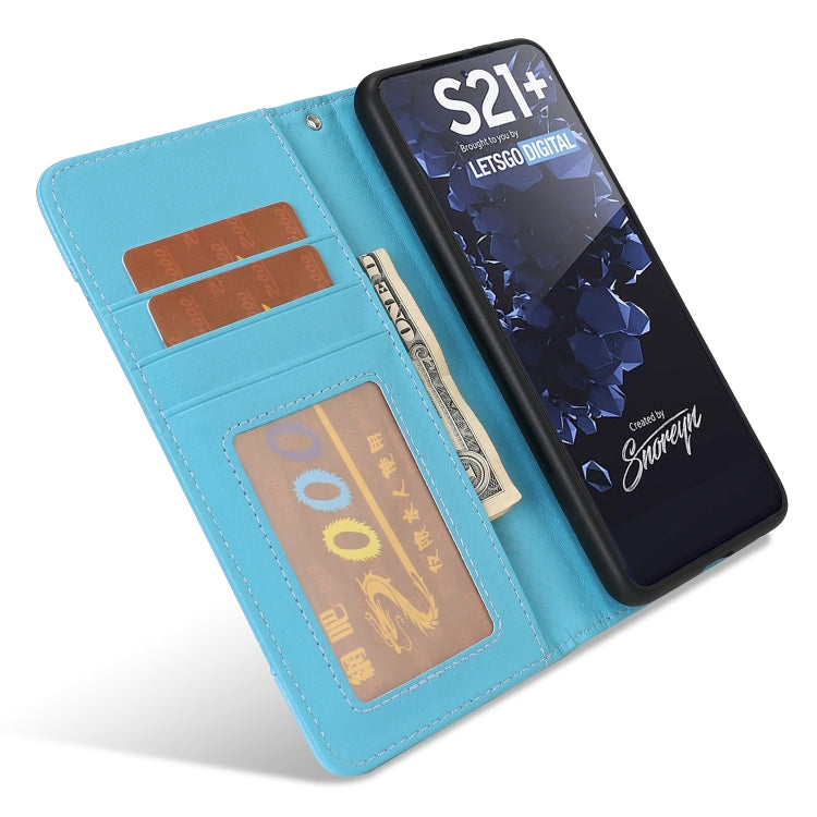 For Samsung Galaxy S21 5G Litchi Texture Horizontal Flip Buckle Detachable Magnetic PU Leather Case with Card Slots & Wallet & Photo Frame