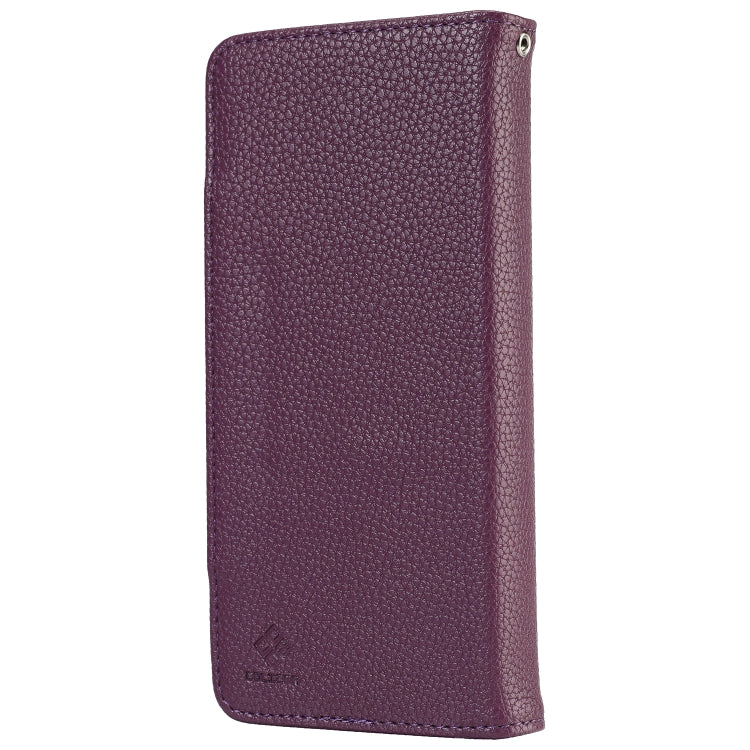 For Samsung Galaxy S21 5G Litchi Texture Horizontal Flip Buckle Detachable Magnetic PU Leather Case with Card Slots & Wallet & Photo Frame