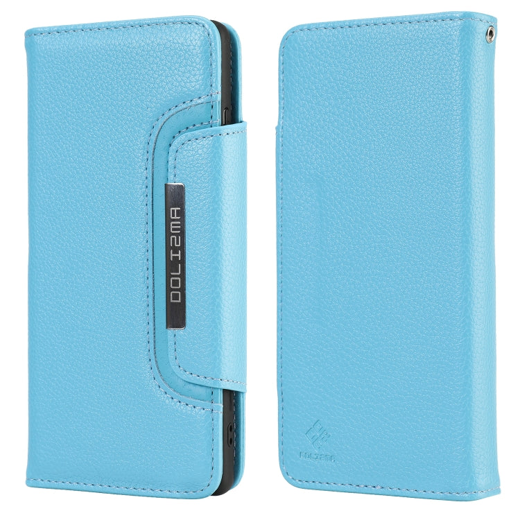 For Samsung Galaxy S21+ 5G Litchi Texture Horizontal Flip Buckle Detachable Magnetic PU Leather Case with Card Slots & Wallet & Photo Frame