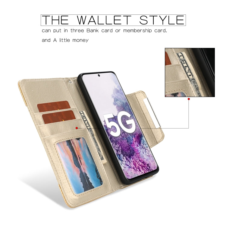 For Samsung Galaxy S20 Ultra Litchi Texture Horizontal Flip Buckle Detachable Magnetic PU Leather Case with Card Slots & Wallet & Photo Frame