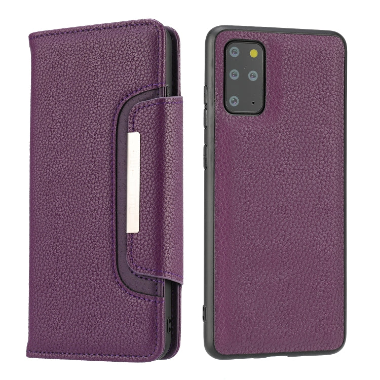 For Samsung Galaxy S20+ Litchi Texture Horizontal Flip Buckle Detachable Magnetic PU Leather Case with Card Slots & Wallet & Photo Frame