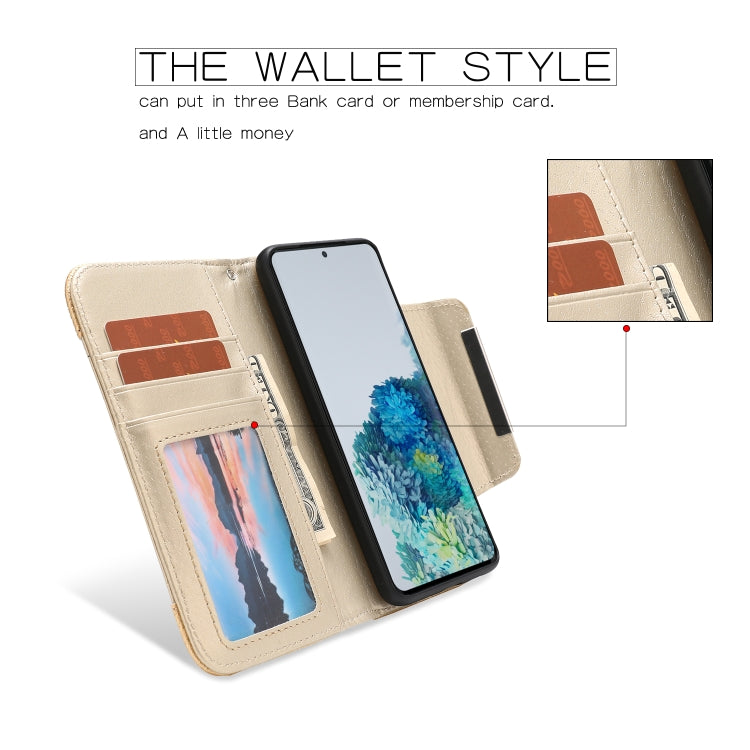 For Samsung Galaxy S20 Litchi Texture Horizontal Flip Buckle Detachable Magnetic PU Leather Case with Card Slots & Wallet & Photo Frame