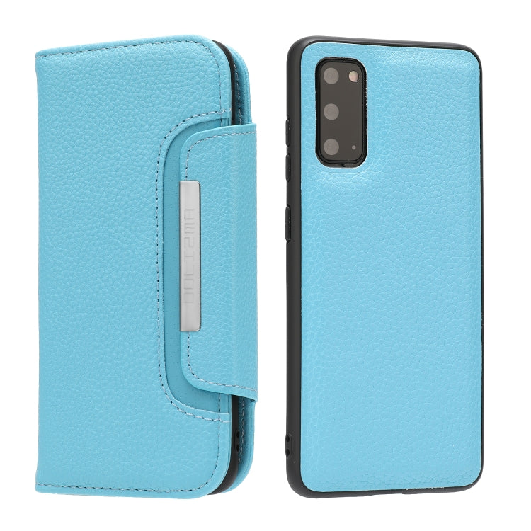 For Samsung Galaxy S20 Litchi Texture Horizontal Flip Buckle Detachable Magnetic PU Leather Case with Card Slots & Wallet & Photo Frame