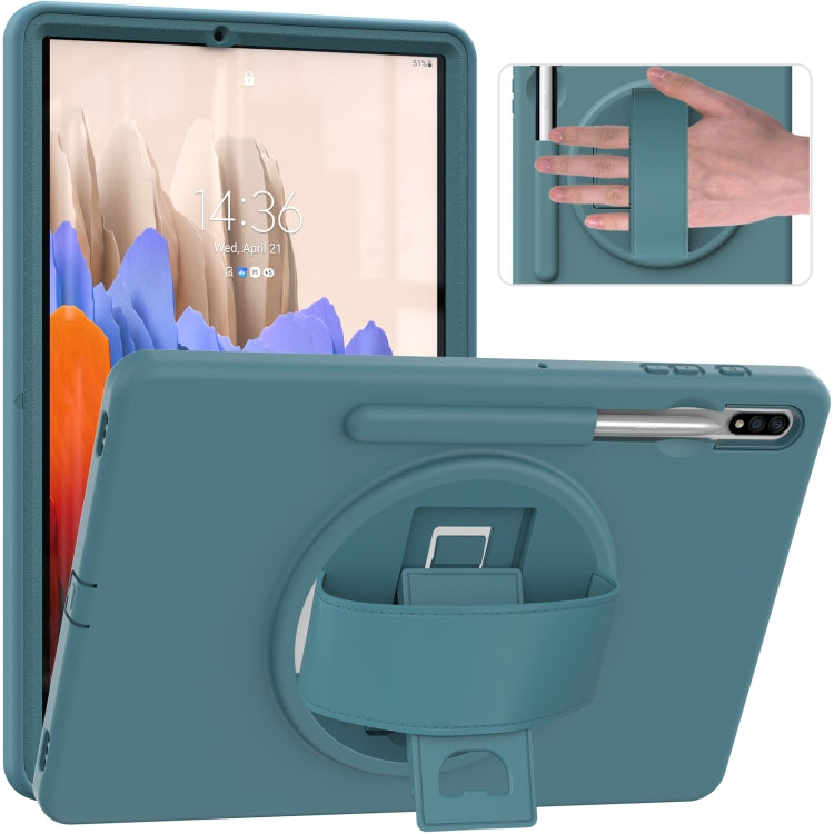 For Samsung Galaxy Tab S8+ / Tab S8 Plus / Tab S7 FE / Tab S7+ SM-T970 360 Degree Rotation PC + TPU Protective Case with Holder & Hand-strap & Pen Slot