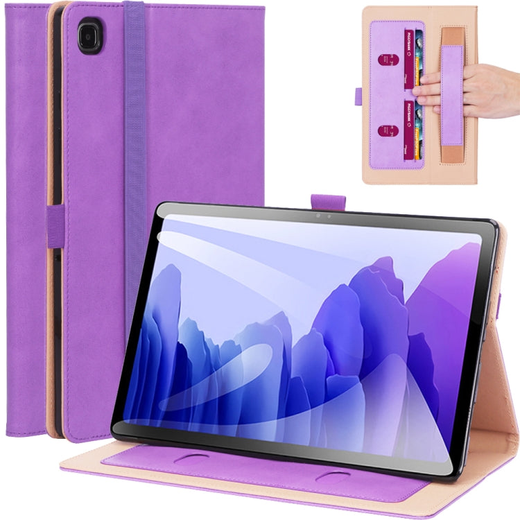 For Samsung Galaxy Tab A7 10.4 (2020) T500 Business Retro PU Horizontal Flip Leather Case with Holder & Card Slots & Hand Strap