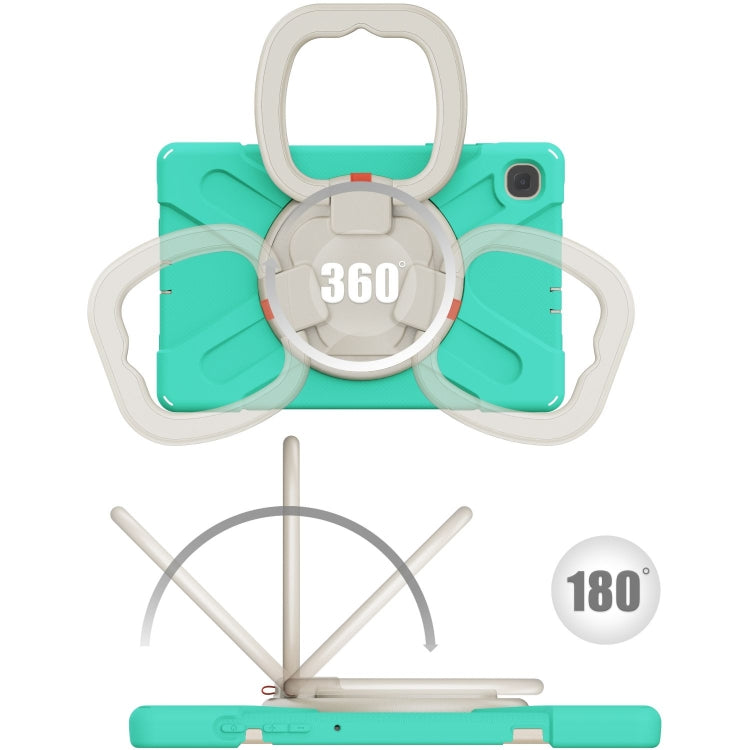 For Samsung Galaxy Tab S6 Lite P610 Silicone + PC Protective Case with Holder & Shoulder Strap