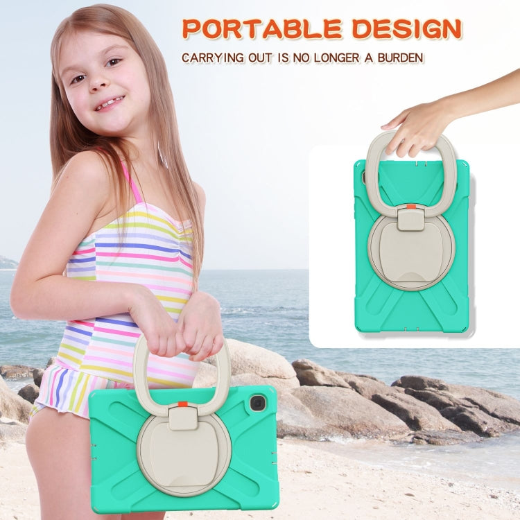 For Samsung Galaxy Tab S6 Lite P610 Silicone + PC Protective Case with Holder & Shoulder Strap