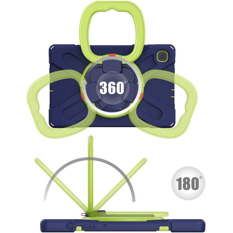 For Samsung Galaxy Tab S6 Lite P610 Silicone + PC Protective Case with Holder & Shoulder Strap