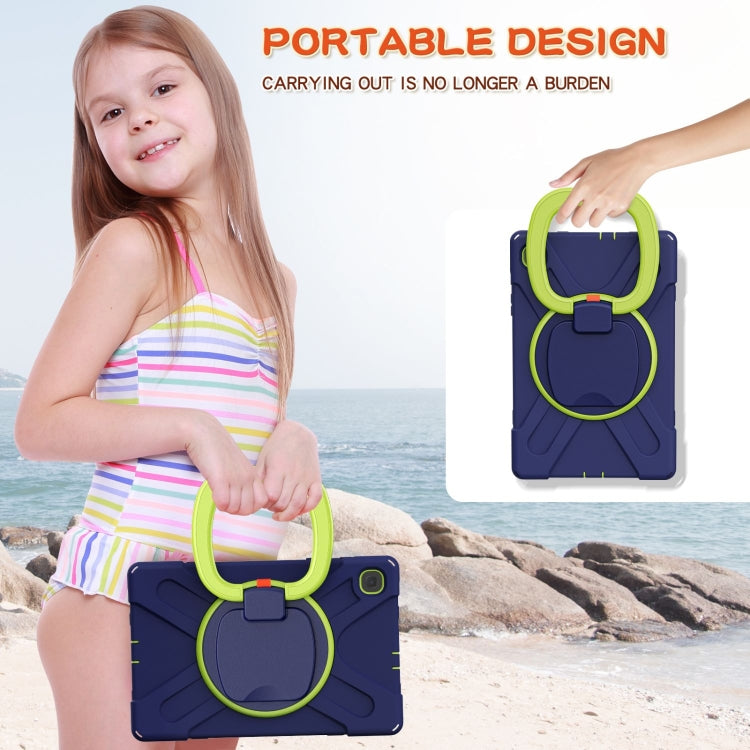 For Samsung Galaxy Tab S6 Lite P610 Silicone + PC Protective Case with Holder & Shoulder Strap