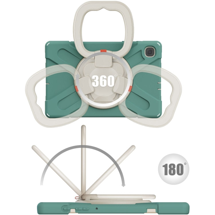 For Samsung Galaxy Tab S6 Lite P610 Silicone + PC Protective Case with Holder & Shoulder Strap