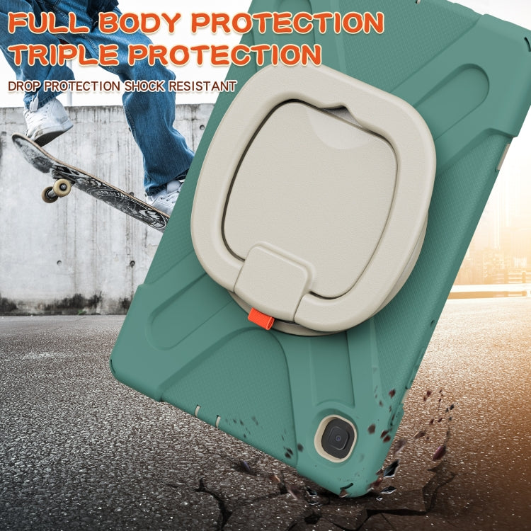 For Samsung Galaxy Tab S6 Lite P610 Silicone + PC Protective Case with Holder & Shoulder Strap