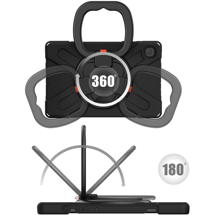 For Samsung Galaxy Tab S6 Lite P610 Silicone + PC Protective Case with Holder & Shoulder Strap