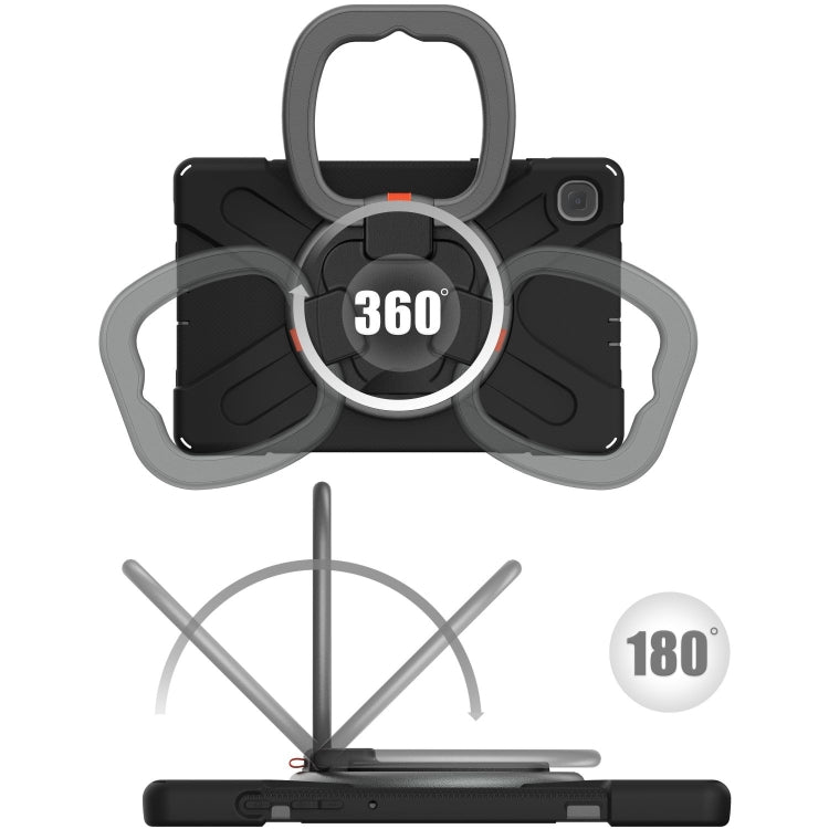 For Samsung Galaxy Tab S6 Lite P610 Silicone + PC Protective Case with Holder & Shoulder Strap