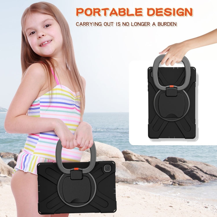 For Samsung Galaxy Tab S6 Lite P610 Silicone + PC Protective Case with Holder & Shoulder Strap