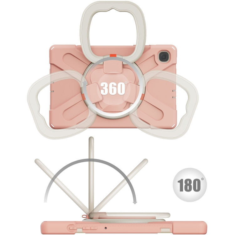 For Samsung Galaxy Tab S6 Lite P610 Silicone + PC Protective Case with Holder & Shoulder Strap