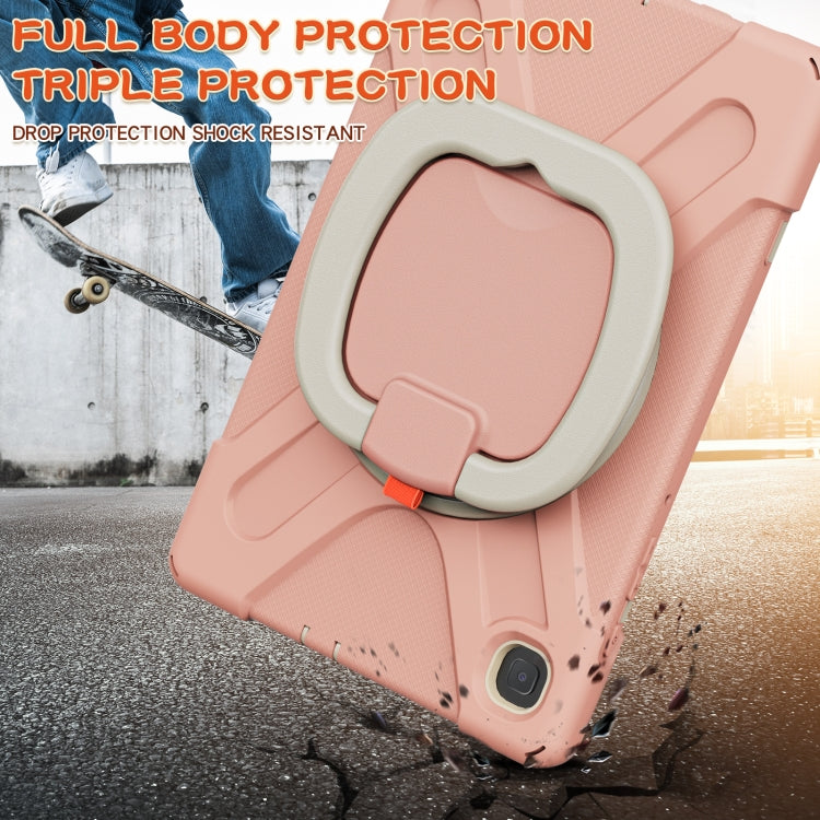 For Samsung Galaxy Tab S6 Lite P610 Silicone + PC Protective Case with Holder & Shoulder Strap