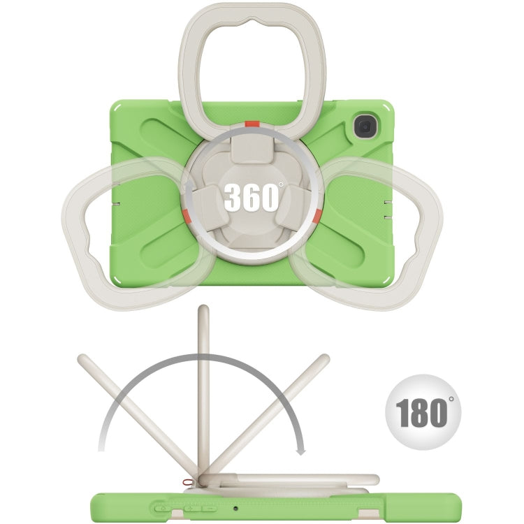 For Samsung Galaxy Tab S6 Lite P610 Silicone + PC Protective Case with Holder & Shoulder Strap