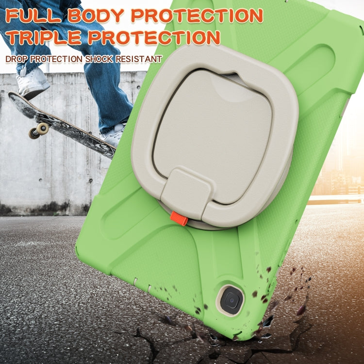 For Samsung Galaxy Tab S6 Lite P610 Silicone + PC Protective Case with Holder & Shoulder Strap