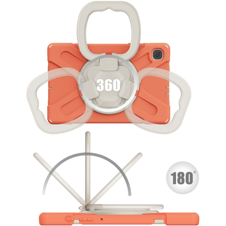 For Samsung Galaxy Tab S6 Lite P610 Silicone + PC Protective Case with Holder & Shoulder Strap