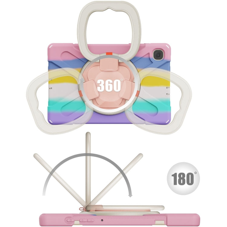 For Samsung Galaxy Tab S6 Lite P610 Silicone + PC Protective Case with Holder & Shoulder Strap