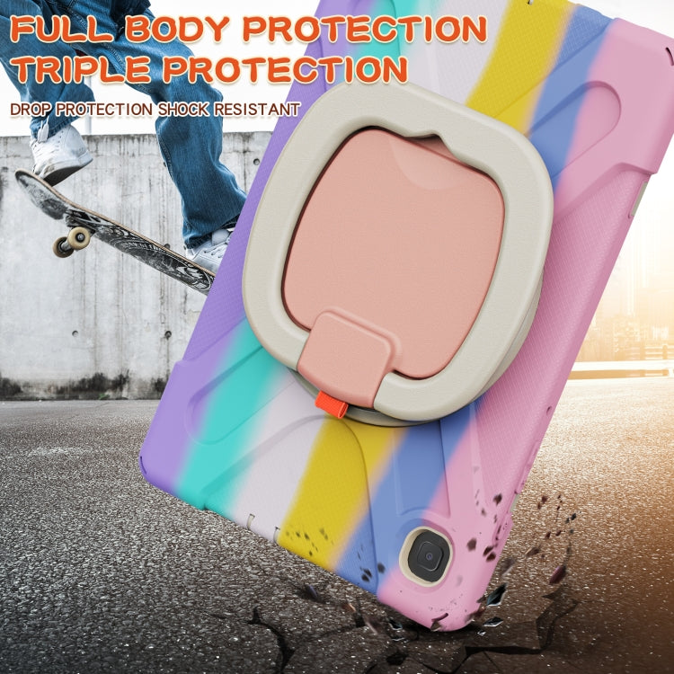 For Samsung Galaxy Tab S6 Lite P610 Silicone + PC Protective Case with Holder & Shoulder Strap