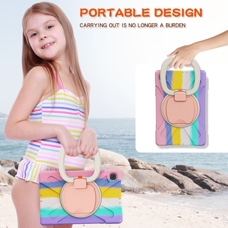 For Samsung Galaxy Tab S6 Lite P610 Silicone + PC Protective Case with Holder & Shoulder Strap