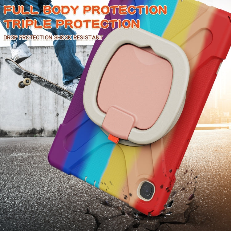 For Samsung Galaxy Tab S6 Lite P610 Silicone + PC Protective Case with Holder & Shoulder Strap