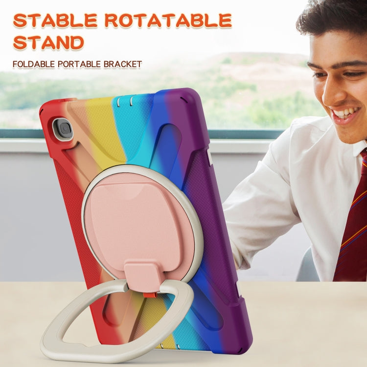 For Samsung Galaxy Tab S6 Lite P610 Silicone + PC Protective Case with Holder & Shoulder Strap