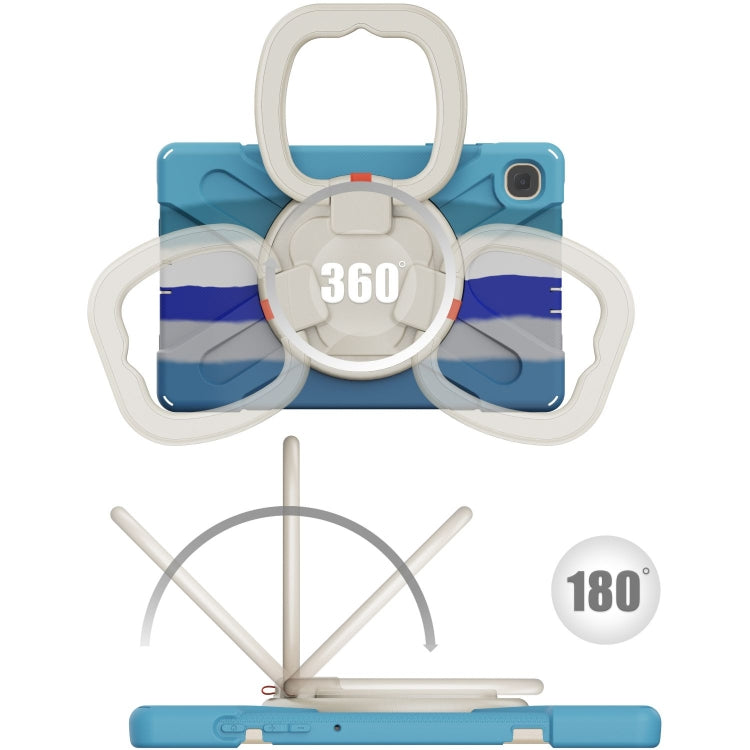 For Samsung Galaxy Tab S6 Lite P610 Silicone + PC Protective Case with Holder & Shoulder Strap